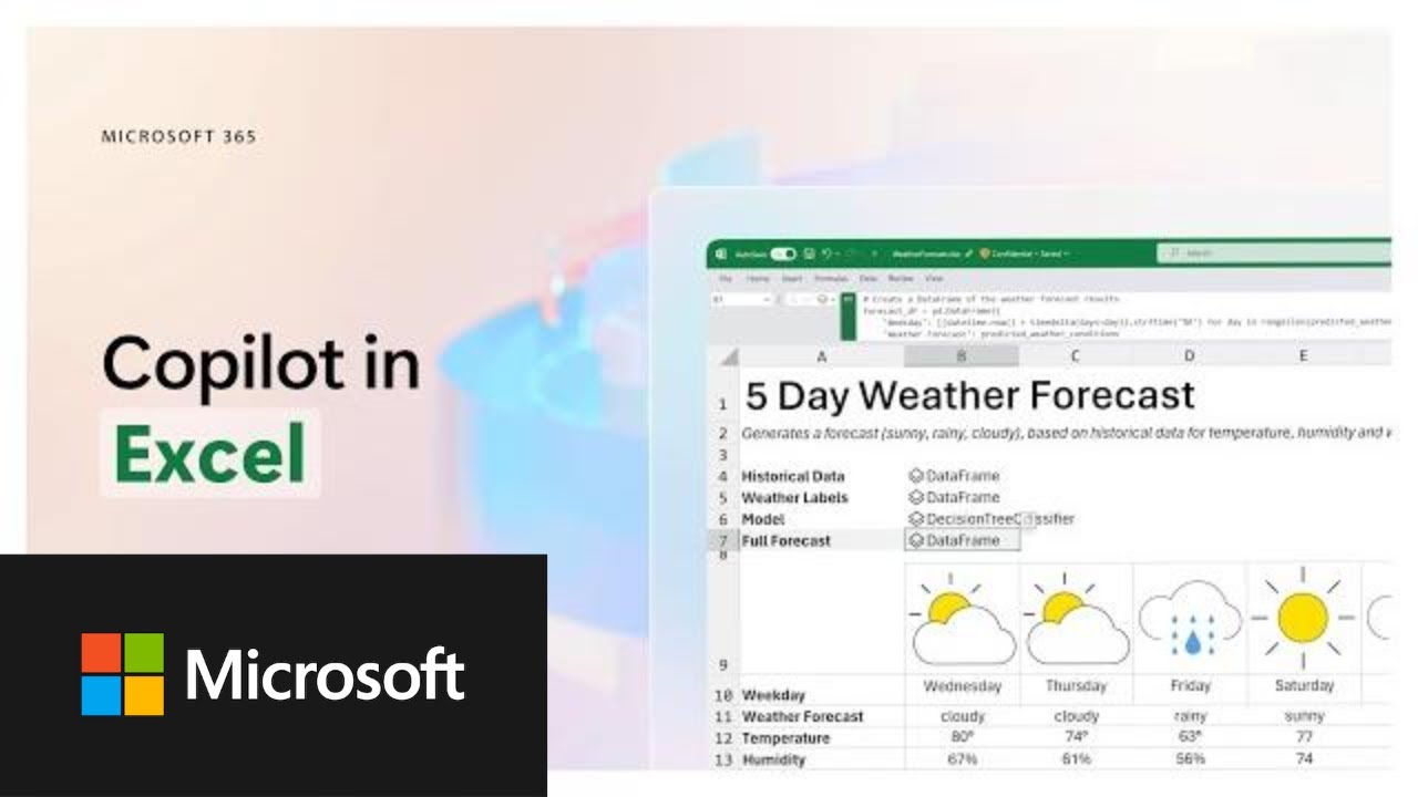 Copilot with python in excel