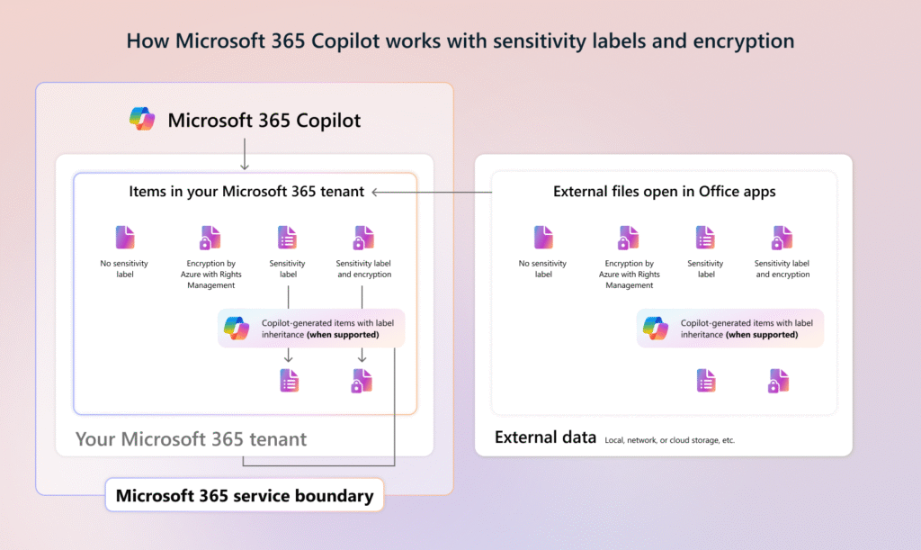 microsoft 365 copilot data protection architecture