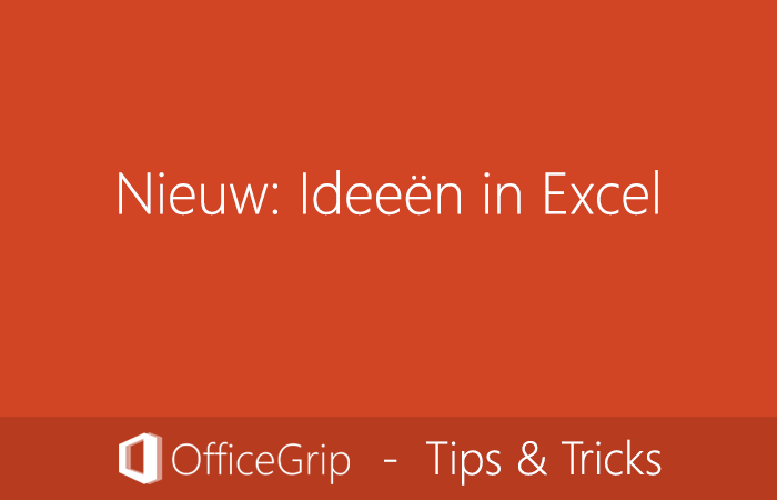 Nieuw OfficeGrip | Nieuw: Ideeën in Excel - OfficeGrip ED-48