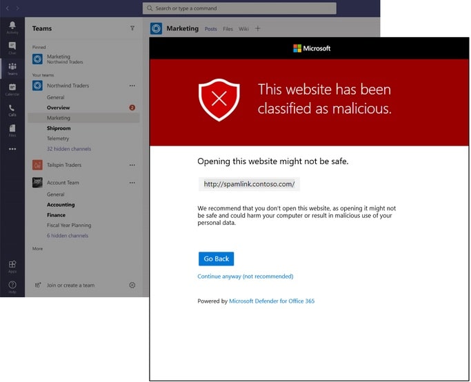 Microsoft Teams beveiliging safe links