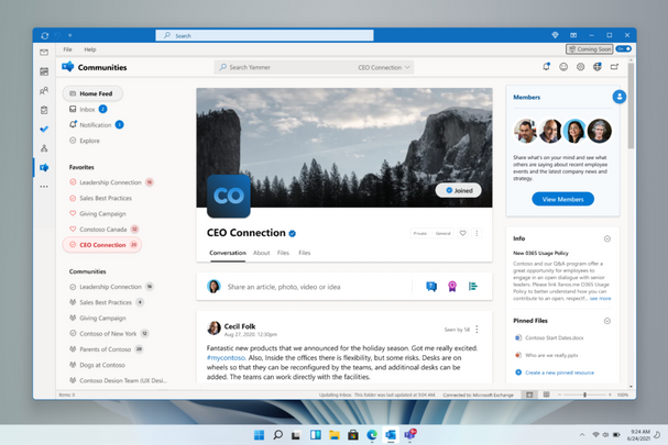 Microsoft Yammer Outlook